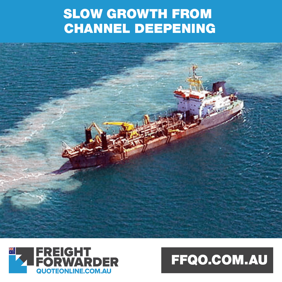 Slower than expected growth from Port Phillip channel deepening Slower than expected growth from Port Phillip channel deepening