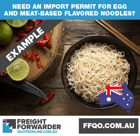 Need an import permit for egg and meat-based flavoured noodles?