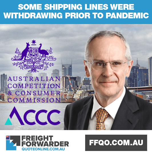 Chair of ACCC Rod Sims noted that some shipping lines were withdrawing from Australia prior to pandemic