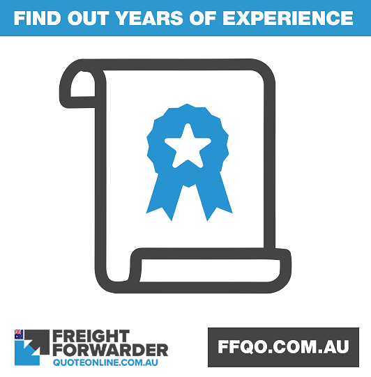 Find out years of experience the forwarder has